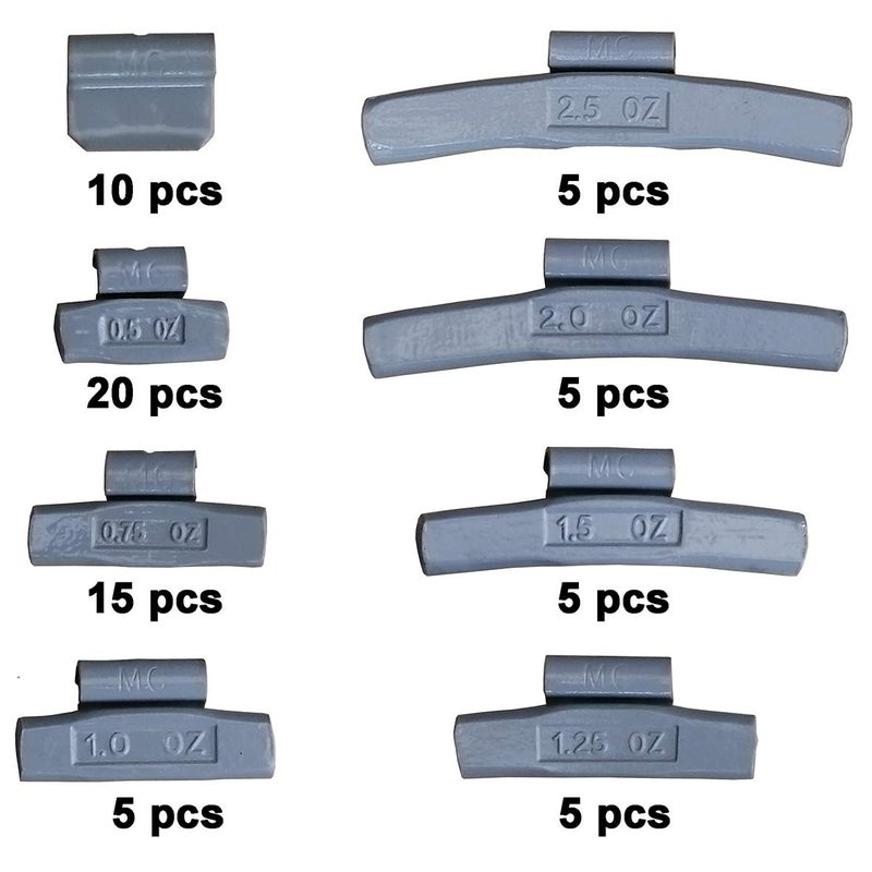 HARZOLE MC-70M Style Wheel Weight Kit 70pcs - Image 2